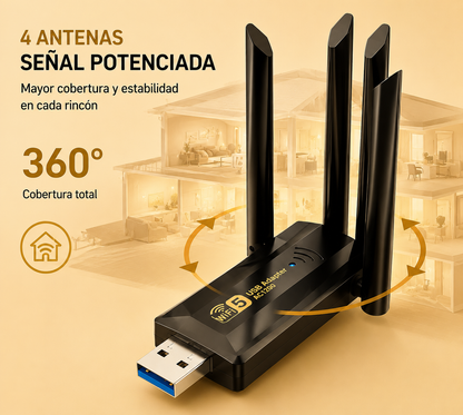 Antena WiFi Satélite Turbo de Alta Potencia